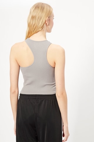 Crop top Cinzento-claro