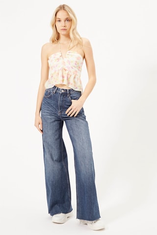 Crop top Branco e nude