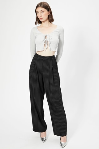 Crop top Cinzento-claro