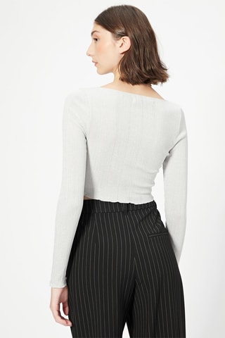 Crop top Cinzento-claro