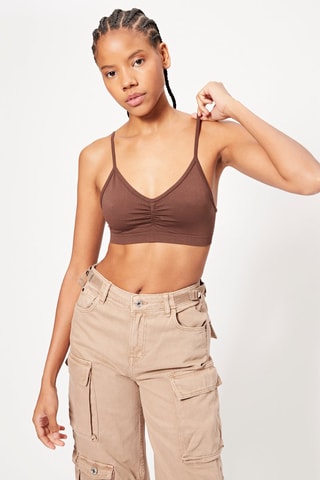 Crop top - Castanho-escuro