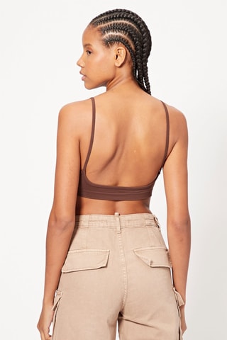 Crop top - Castanho-escuro