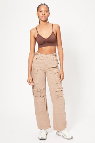 Crop top - Castanho-escuro
