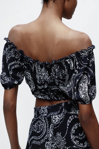 Crop top Preto