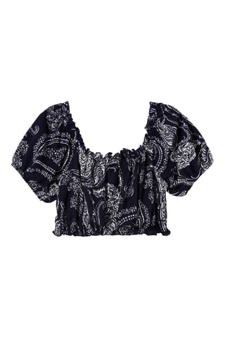 Crop top Preto