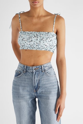 Crop top - Azul-claro