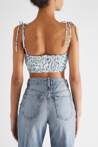 Crop top - Azul-claro