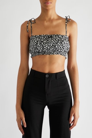 Crop top - Preto e branco