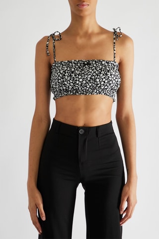 Crop top - Preto e branco