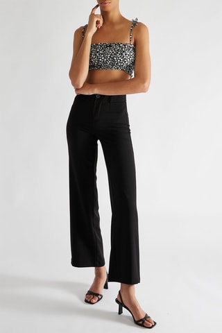 Crop top - Preto e branco