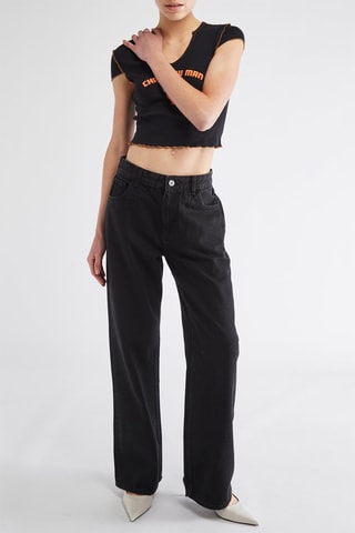 Crop top Chainsaw Man - Preto