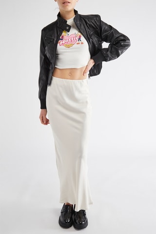 Crop top Lizzie Mcguire Hottie Alert - Branco