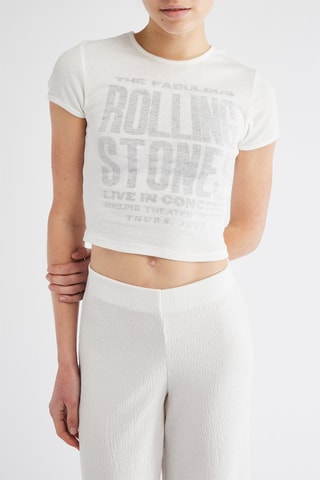 Crop top Rolling Stone - Branco