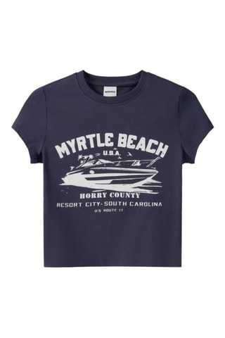 Crop top Myrtle Beach - Azul