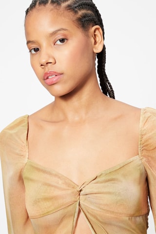 Top tie and dye - Verde-azeitona e rosa-claro
