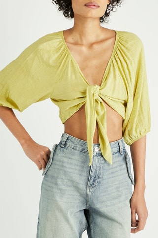 Crop top - Verde-lima