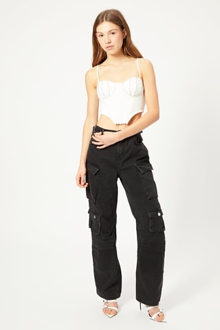 Crop top asymétrique - Blanc