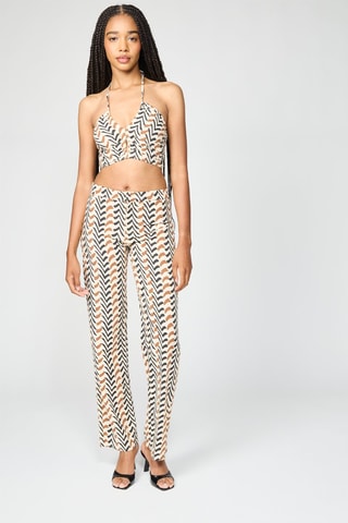 Crop top - Ecru et noir