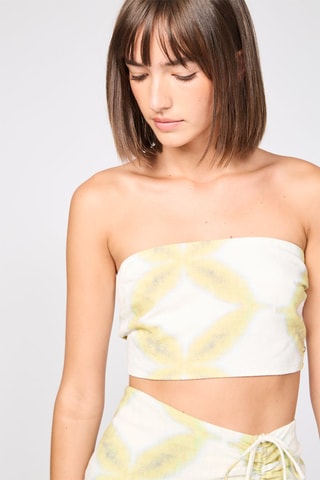 Crop top-caicai - Cru e amarelo