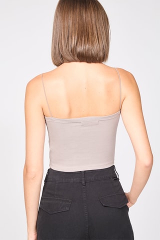 Crop top - Cinzento-claro
