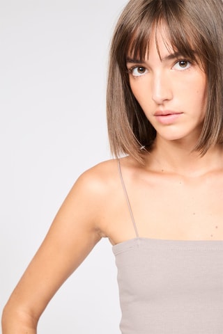 Crop top - Cinzento-claro