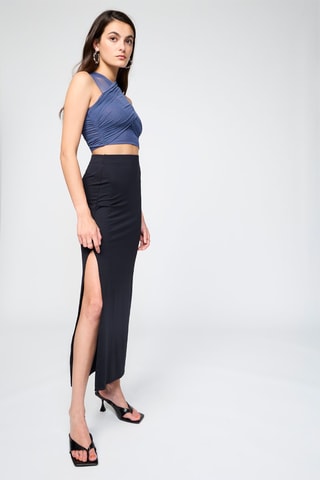 Crop top - Azul-marinho