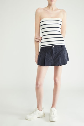 Top - Branco e azul