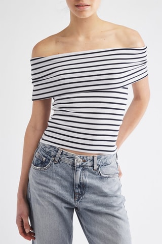 Top - Branco e preto
