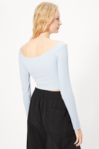 Crop top Azul-celeste