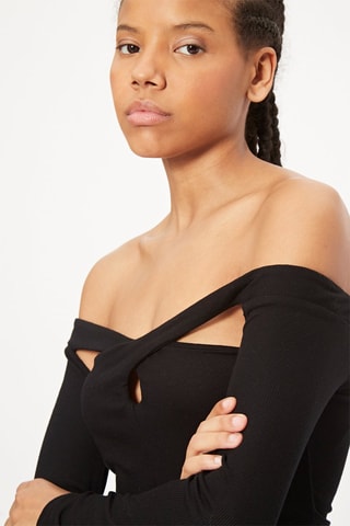 Crop top Preto