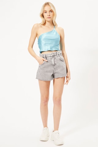 Crop top asymétrique - Bleu clair