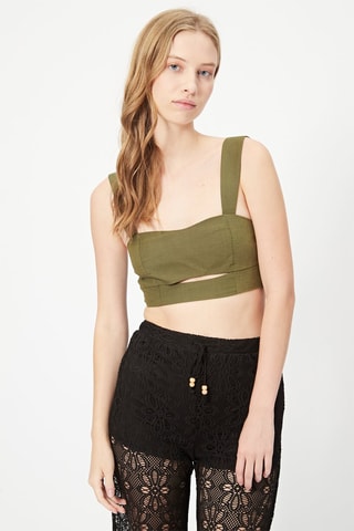 Crop top Caqui