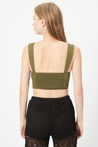 Crop top Caqui
