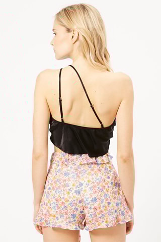 Crop top assimétrico Preto
