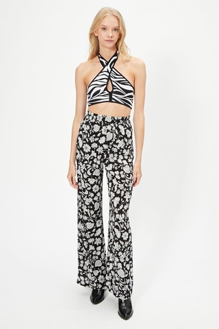Crop top Preto e branco