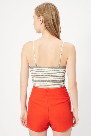 Crop top - Ecru et noir