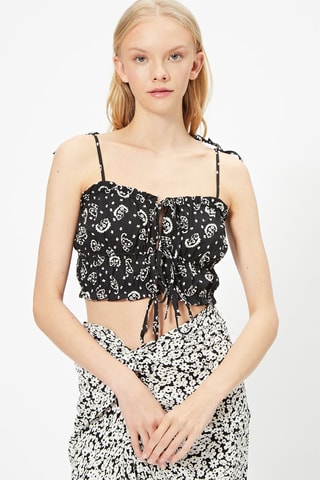 Crop top Preto