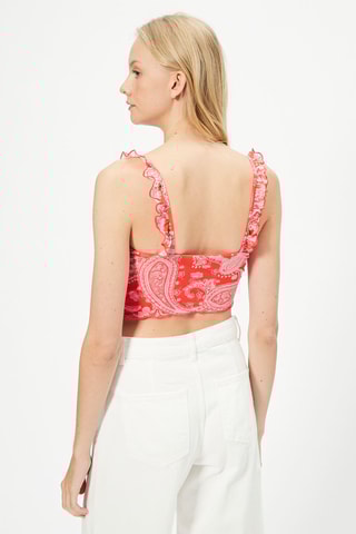 Top Vermelho e rosa