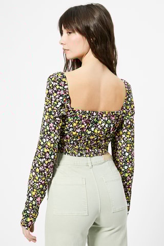 Crop top Preto e amarelo