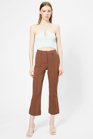 Crop top - Vert d’eau et blanc