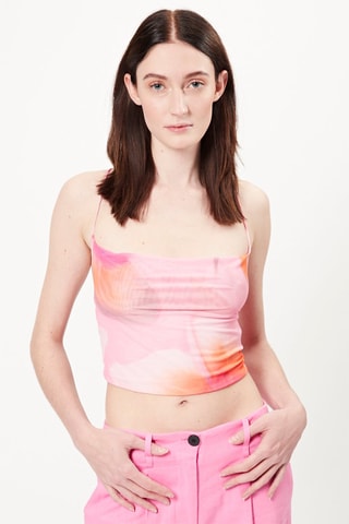 Crop top - Rose et orange