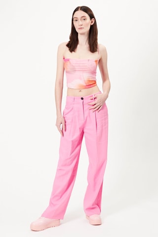 Crop top - Rose et orange