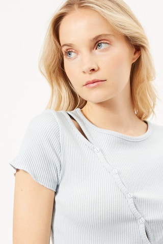 Crop top Azul-celeste