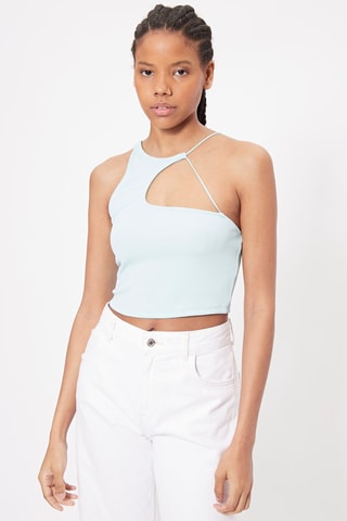 Crop top Azul-celeste