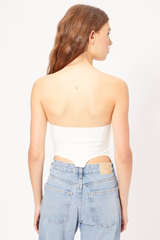 Crop top bustier - Blanc
