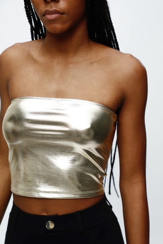 Crop top caicai - Dourado