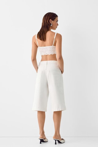 Crop top de renda - Branco