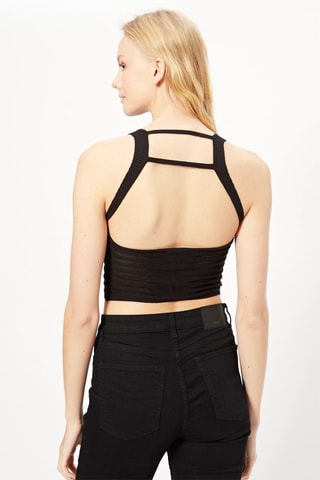 Crop top Preto