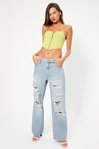 Crop top bustier - Vert