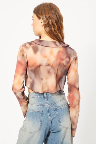 Blusa - Rosa-claro e castanho